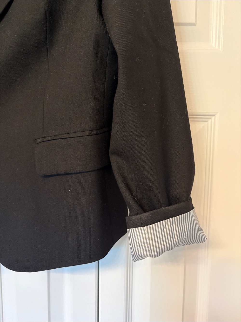 J. Crew Black Tailored Blazer with Gold Buttons - Picture 4 of 8